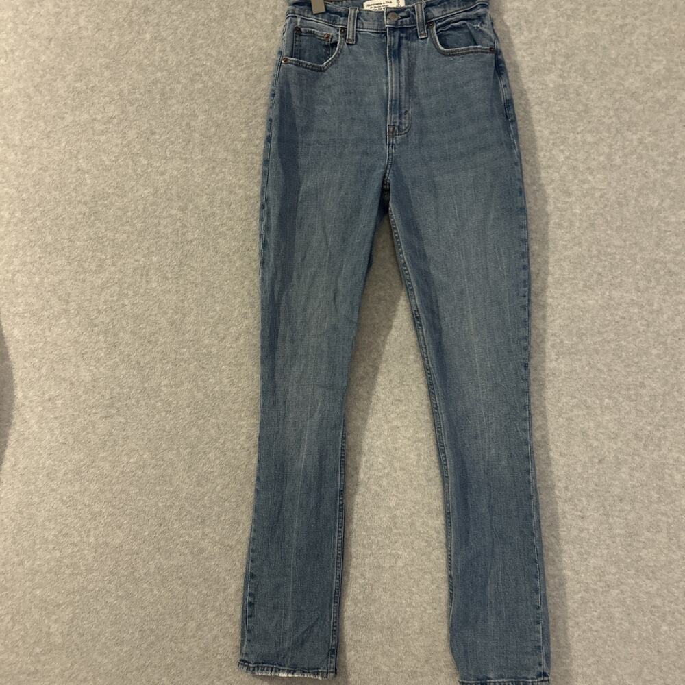 Abercrombie & Fitch Curve Love 90s Slim Straight Jeans Ultra High Rise 25‎ 0L
